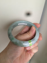 Load image into Gallery viewer, 57.9mm Certified Type A 100% Natural sunny green/dark green/black Jadeite Jade bangle AJ41-0082
