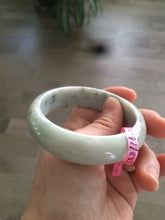 Load image into Gallery viewer, 55.8mm Type A 100% Natural green/white jadeite jade bangle A9