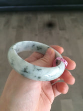 Load image into Gallery viewer, 55.8mm Type A 100% Natural green/white jadeite jade bangle A9