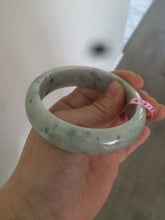 Load image into Gallery viewer, 55.8mm Type A 100% Natural green/white jadeite jade bangle A9