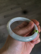 Load image into Gallery viewer, 56.6mm type A 100% Natural white/light green/yellow jadeite jade bangle AC18