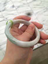 Load image into Gallery viewer, 56.6mm type A 100% Natural white/light green/yellow jadeite jade bangle AC18