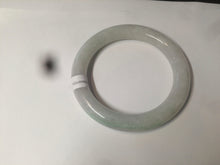 Load image into Gallery viewer, 55mm Certified type A 100% Natural sunny green/white round cut Jadeite bangle C71-6544