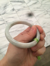 Load image into Gallery viewer, 56.6mm type A 100% Natural white/light green/yellow jadeite jade bangle AC18