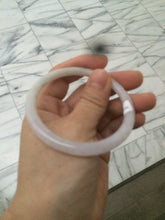 Load image into Gallery viewer, 54.5mm Certified Type A 100% Natural green/light purple round cut Jadeite Jade bangle Q63-5250