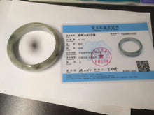 Load image into Gallery viewer, 57.6mm certified type A 100% Natural brown/balck/white jadeite jade bangle C72-4152