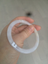 Load image into Gallery viewer, 57.4mm Certified type A 100% Natural icy purple/white/yellow round cut slim Jadeite Jade bangle AE3-5269