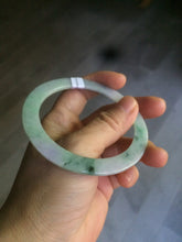 Load image into Gallery viewer, 57mm certified 100% natural Type A sunny green/purple slim flat style jadeite jade bangle AC68-4575