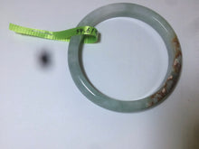 Load image into Gallery viewer, 54.6mm Type A 100% Natural white/green/red Jadeite Jade bangle N76