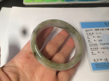 Load image into Gallery viewer, 57.6mm certified type A 100% Natural brown/balck/white jadeite jade bangle C72-4152