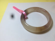 Load image into Gallery viewer, 54.7mm 100% natural icy purple/brown/red Quartzite (jinsi jade, 金丝玉) Golden Silk Jade bangle N77