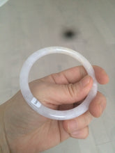 Load image into Gallery viewer, 57.4mm Certified type A 100% Natural icy purple/white/yellow round cut slim Jadeite Jade bangle AE3-5269