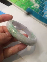 Load image into Gallery viewer, 58mm Certified Type A 100% Natural sunny green/purple Jadeite Jade bangle N84-0624