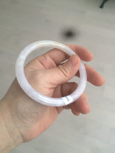Load image into Gallery viewer, 57.4mm Certified type A 100% Natural icy purple/white/yellow round cut slim Jadeite Jade bangle AE3-5269