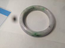 Load image into Gallery viewer, 58mm Certified Type A 100% Natural sunny green/purple Jadeite Jade bangle N84-0624