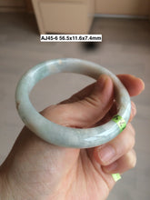Load image into Gallery viewer, 100% natural type A size 54-58mm Natural green/white jadeite jade bangle with defects AJ45 group