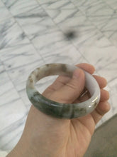 Load image into Gallery viewer, 58mm Certified Type A 100% Natural dark green purple brown Jadeite Jade bangle L135-4073