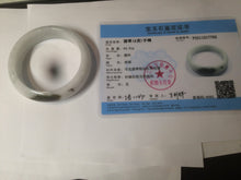 Load image into Gallery viewer, 55mm Certified type A 100% Natural green/white Jadeite bangle C77-7762