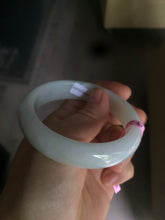 Load image into Gallery viewer, 55.9mm Certified Type A 100% Natural white Jadeite Jade bangle W63-6216