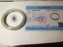 Load image into Gallery viewer, 54.4mm Certified Type A 100% Natural white/light green Jadeite Jade bangle AF61-9774