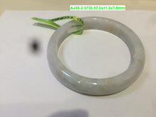 Load image into Gallery viewer, 100% natural type A size 54-58mm Natural green/white jadeite jade bangle with defects AJ45 group