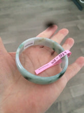 Load image into Gallery viewer, Certified 52.2mm 100% natural Type A green/white jadeite jade bangle W16-3889