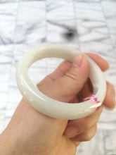 Load image into Gallery viewer, 55.9mm Certified Type A 100% Natural white Jadeite Jade bangle W63-6216