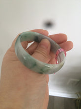 Load image into Gallery viewer, Certified 52.2mm 100% natural Type A green/white jadeite jade bangle W16-3889