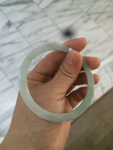 Load image into Gallery viewer, 57.5mm Certified Type A 100% Natural icy light green super thin style Jadeite bangle L137-8304