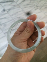 Load image into Gallery viewer, 57.5mm Certified Type A 100% Natural icy light green super thin style Jadeite bangle L137-8304