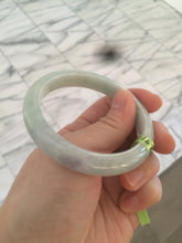 Load image into Gallery viewer, 53mm Certified Type A 100% Natural light green/purple Jadeite jade bangleZ90-2746