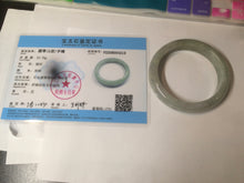 Load image into Gallery viewer, 54.9mm certified type A 100% Natural light green/brown jadeite jade bangle C80-4215