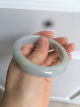 Load image into Gallery viewer, 53.2mm certified type A 100% Natural green/yellow/purple/gray Jadeite Jade bangle G109-3537