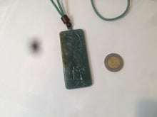 Load image into Gallery viewer, 100% natural green/blue/gray/yellow Guatemala jadeite jade Zen(悟道) pendant AQ51