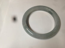 Load image into Gallery viewer, 55.5 mm Certified type A 100% Natural icy watery light green/gray Jadeite bangle J99-4214