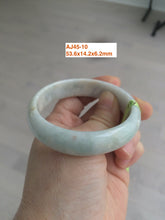 Load image into Gallery viewer, 100% natural type A size 54-58mm Natural green/white jadeite jade bangle with defects AJ45 group