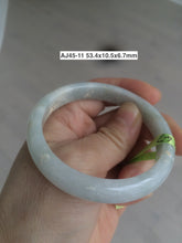 Load image into Gallery viewer, 100% natural type A size 54-58mm Natural green/white jadeite jade bangle with defects AJ45 group