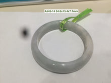 Load image into Gallery viewer, 100% natural type A size 54-58mm Natural green/white jadeite jade bangle with defects AJ45 group