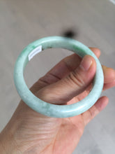 Load image into Gallery viewer, 56.6mm Certified Type A 100% Natural sunny green Jadeite Jade bangle U97-0543