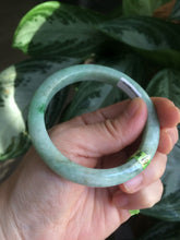 Load image into Gallery viewer, 53.6mm Certified Type A 100% Natural sunny apple green Jadeite Jade bangle AE5-2745