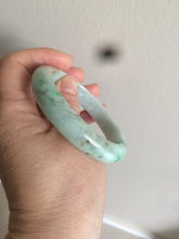 Load image into Gallery viewer, 56.6mm Certified Type A 100% Natural sunny green Jadeite Jade bangle U97-0543