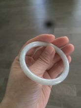 Load image into Gallery viewer, Sale! type A 100% 47-49mm Natural green/white round cut Jadeite jade bangle AG3 for kids or small hands group 7