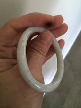 Load image into Gallery viewer, Sale! type A 100% 47-49mm Natural green/white round cut Jadeite jade bangle AG3 for kids or small hands group 7