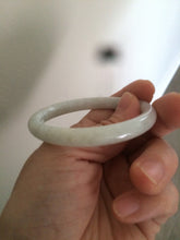 Load image into Gallery viewer, Sale! type A 100% 47-49mm Natural green/white round cut Jadeite jade bangle AG3 for kids or small hands group 7
