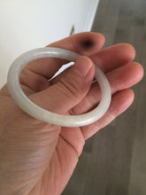 Load image into Gallery viewer, Sale! type A 100% 47-49mm Natural green/white round cut Jadeite jade bangle AG3 for kids or small hands group 7