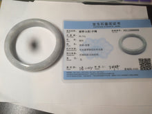 Load image into Gallery viewer, 58.3mm certified Type A 100% Natural green/white/super light purple Jadeite bangle AF70-9555