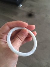 Load image into Gallery viewer, Sale! type A 100% 47-49mm Natural green/white round cut Jadeite jade bangle AG3 for kids or small hands group 7