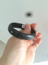 Load image into Gallery viewer, 52.8mm Certified Type A 100% Natural black (Wuji)Jadeite Jade bangle group D94