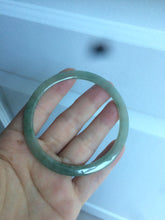 Load image into Gallery viewer, 58.5mm Type A 100% Natural icy light green super thin style Jadeite bangle L138