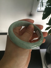 Load image into Gallery viewer, Certifed 58.9mm 100% natural Type A bean green jadeite jade bangle Z42-0722